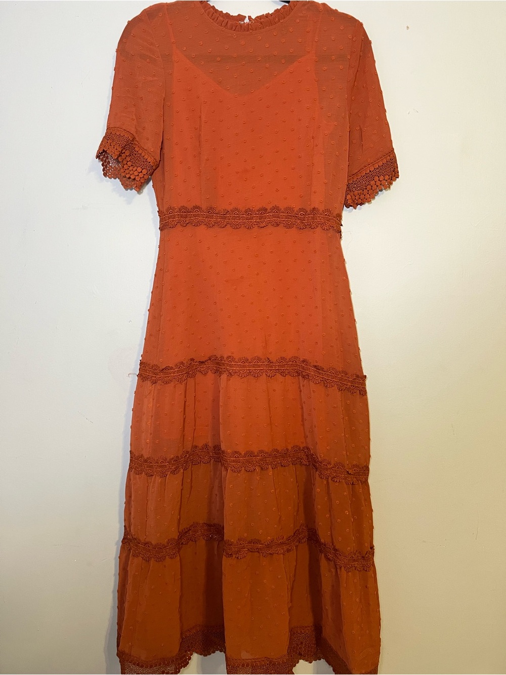 Lulus Dress with Lace Trim
